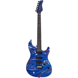 GUIT ELECTR S7 SW BLUE SWIRL