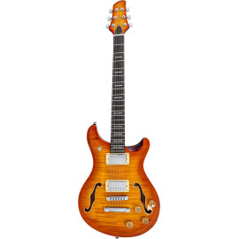 GUIT ELECTR Q7 HOLLOW AMBER BU