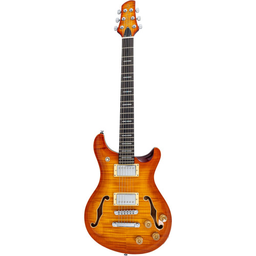 GUIT ELECTR Q7 HOLLOW AMBER BU