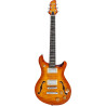 GUIT ELECTR Q7 HOLLOW AMBER BU