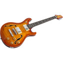 GUIT ELECTR Q7 HOLLOW AMBER BU