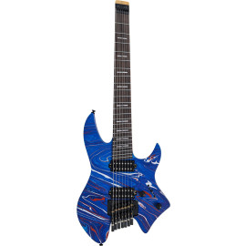 GUIT ELECTR X6 HL 7 BLUE SWIRL