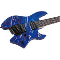 GUIT ELECTR X6 HL 7 BLUE SWIRL