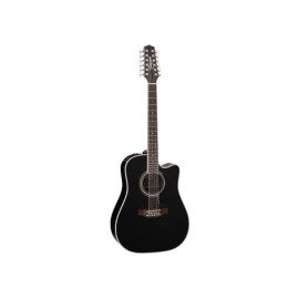 GUITARRA TAKAMINE EF381 E/A DREADNOUGHT CUTWAY 12 CUERDAS - NEGRA
