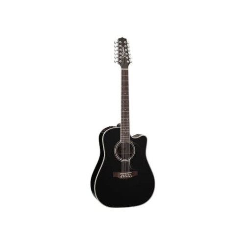 GUITARRA TAKAMINE EF381 E/A DREADNOUGHT CUTWAY 12 CUERDAS - NEGRA