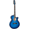 GUITARRA ACÚSTICA THINLINE TSP100 FX CUTAWAY - Quilt Dark Blue Sunburst