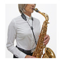 Cordón Saxo BG S-20SH Acolchado Cuero Negro