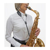 Cordón Saxo BG S-20SH Acolchado Cuero Negro