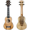 Ukelele Soprano Flight DUS-410QA Supernatural Quilted Ash