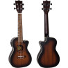 Ukelele Concert Flight DUC-380CEQ Gemstone Electroacustico Amber