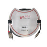 Cable Mini Jack Stereo-2 RCA TCM  TMJS-1 1 Metro