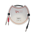 Cable Jack Stereo-2 Jack Mono TCM TJJS-1 1 metro