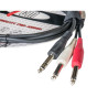Cable Jack Stereo-2 Jack Mono TCM TJJS-3 3 Metro