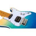 Ukelele Tenor Flight Rock Series Pathfinder Transparent Blue Electric
