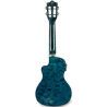 Ukelele Concert Lanikai QM-BLCEC Quilted Maple Electrificado Blue