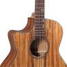 Guitarra Acústica Veelah VGACE-Koa Cutaway Electrificada para zurdos