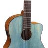 Guitarra Clásica Veelah VEE-101 Cutaway Electrificada Azul Denim