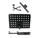 Atril Orquesta TCM MS-533UBK Negro Perforado con soporte ukelele