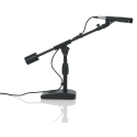 Soporte de micrófono con brazo boom telescópico para escritorio y bombo