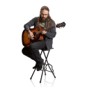Taburete con soporte para guitarra