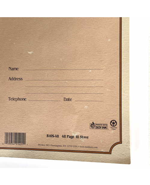 Cuaderno música D'Addario B10S-48 Espiral 10L 48P (B-stock nº 244)