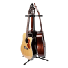 Soporte triple para guitarra con protección de goma