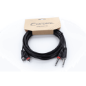 Cable de audio doble jack mono - RCA 1,5 m