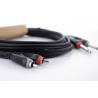 Cable de audio doble jack mono - RCA 6 m