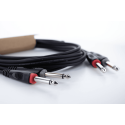 Cable de audio doble mono jacks 3 m