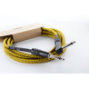 Cable de guitarra jack recto/acodado tweed amarillo de 5m