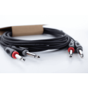 Cable de audio doble mono jacks 6 m