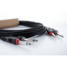 Cable de audio doble mono jacks 6 m