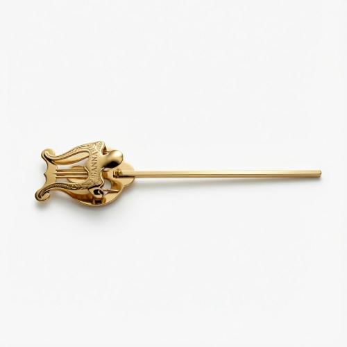 ATRIL RECTO SAMBA PINZA ANCHA 16cm DORADO