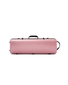 Estuche violín Artist Dynamic policarbonato rectangular con bolsa partituras 4/4 Rosa