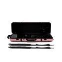 Estuche violín Artist Dynamic policarbonato rectangular con bolsa partituras 4/4 Rosa