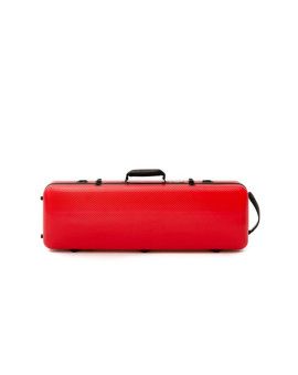 Estuche violín Artist Dynamic policarbonato rectangular con bolsa partituras 4/4 Rojo