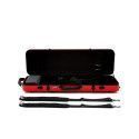 Estuche violín Artist Dynamic policarbonato rectangular con bolsa partituras 4/4 Rojo