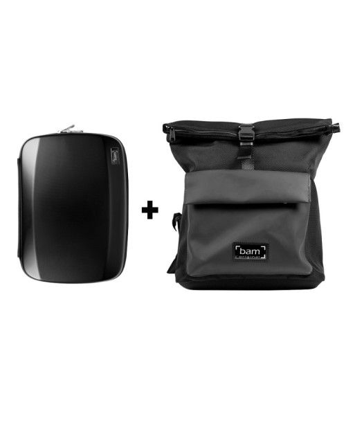 Estuche clarinete Bam Stage Hightech + Mochilla Bam Bamtech Negro