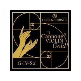 "Cuerda violín Larsen Il Cannone Gold 4ª Sol oro 24k 4/4 Medium"