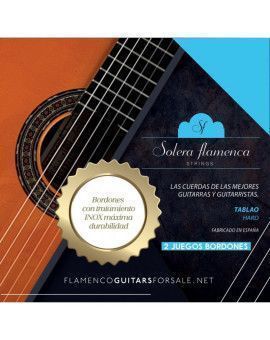 Set de  Cuerdas guitarra Solera Flamenca Tablao 2 Juegos de bordones adicionales tensión meda-alta 4/4