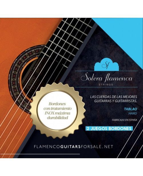 "Set de  Cuerdas guitarra Solera Flamenca Tablao Juego 2 bordones tensión meda-alta"