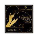 "Set de Cuerda violín Larsen Il Cannone Gold 4/4 Medium"