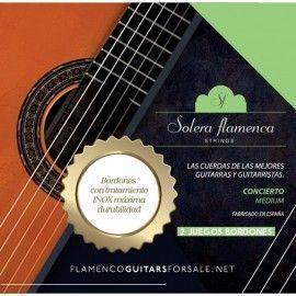 Set de cuerdas guitarra Solera Flamenca Concierto tensión media 2 Juegos de bordones 4/4