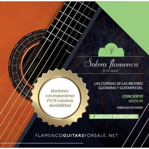 Set de cuerdas guitarra Solera Flamenca Concierto tensión media 2 Juegos de bordones 4/4