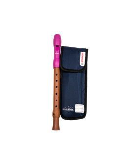 Flauta Hohner 9585-1 Mixta Boquilla Rosa Digitación Alemana 2 Piezas