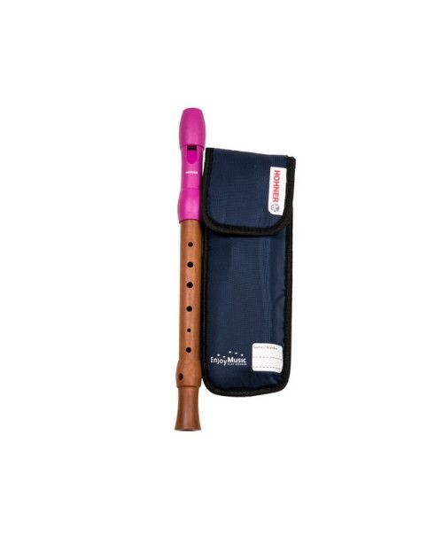 Flauta Hohner 9585-1 Mixta Boquilla Rosa Digitación Alemana 2 Piezas