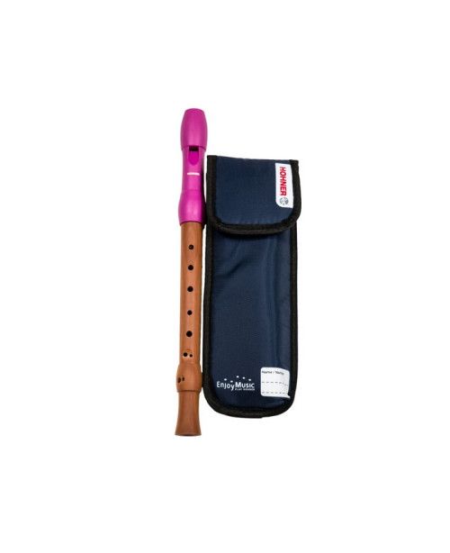 Flauta Hohner Mixta Boquilla Rosa Digitación Barroca 3P 9584-1