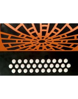 Acordeón Hohner Rey Vallenato GCF A-4925 Naranja