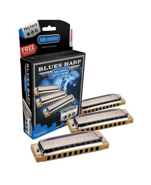 Propack 3 Armónicas Hohner Blues Harp A/C/G 5330xp