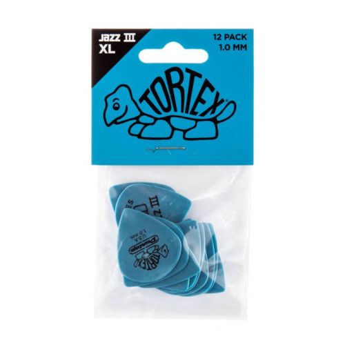 Bolsa 12 Púas Dunlop 498P-100 Tortex Jazz III Xl 1.00mm Pickers